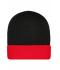 Unisex Knitted Cap Zwart/rood 7805