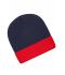 Unisex Knitted Cap Navy/rood 7805