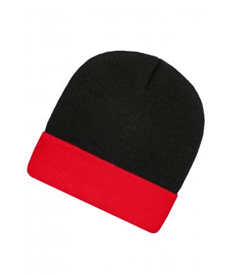 Unisex Knitted Cap Black/red 7805
