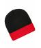 Unisex Knitted Cap Zwart/rood 7805
