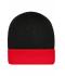 Unisex Knitted Cap Zwart/rood 7805