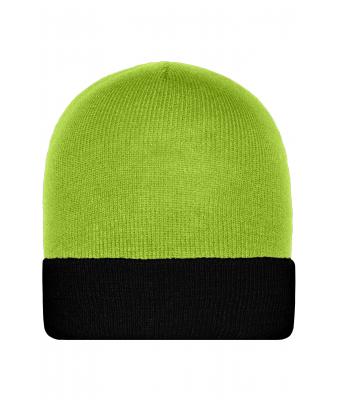 Unisex Knitted Cap Lime/zwart 7805