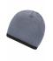 Unisex Beanie with Contrasting Border Light-grey/dark-grey 7808