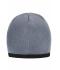 Unisex Beanie with Contrasting Border Light-grey/dark-grey 7808