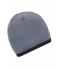 Unisex Beanie with Contrasting Border Lichtgrijs/donkergrijs 7808