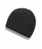 Unisex Beanie with Contrasting Border Grijs-melange/lichtgrijs-melange 7808