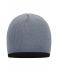 Unisex Beanie with Contrasting Border Lichtgrijs/zwart 7808