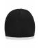 Unisex Beanie with Contrasting Border Black/white 7808