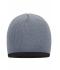 Unisex Beanie with Contrasting Border Light-grey/dark-grey 7808