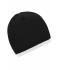 Unisex Beanie with Contrasting Border Zwart/wit 7808