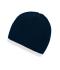 Unisex Beanie with Contrasting Border Navy/wit 7808