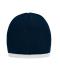Unisex Beanie with Contrasting Border Navy/wit 7808