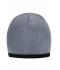 Unisex Beanie with Contrasting Border Lichtgrijs/zwart 7808
