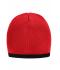 Unisex Beanie with Contrasting Border Rood/zwart 7808