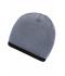 Unisexe Bonnet avec bord contrasté Gris-clair/noir 7808