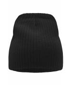 Unisexe Bonnet effet côtelé Noir 7830