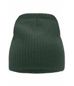 Unisexe Bonnet effet côtelé Vert-foncé 7830