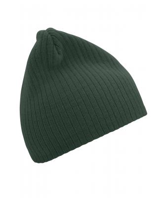 Unisex Rib Beanie Donkergroen 7830
