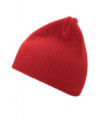 Unisex Rib Beanie Red 7830