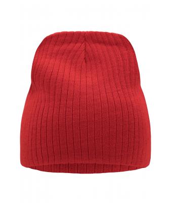 Unisex Rib Beanie Rood 7830