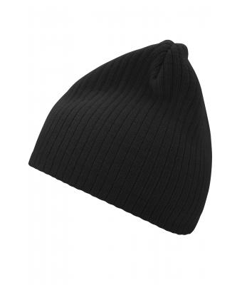 Unisex Rib Beanie Zwart 7830