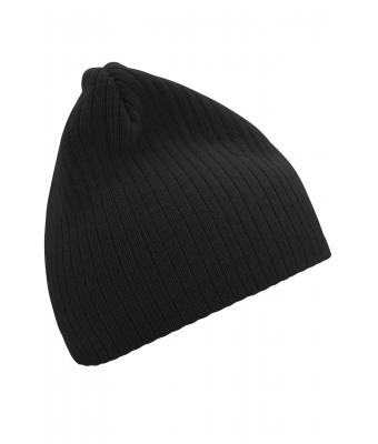 Unisex Rib Beanie Zwart 7830