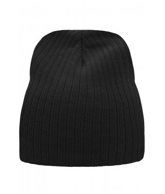 Unisex Rib Beanie Zwart 7830