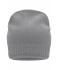 Unisex Knitted Beanie with Fleece Inset Lichtgrijs-melange 7832