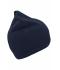 Unisex Knitted Beanie with Fleece Inset Navy 7832