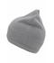Unisex Knitted Beanie with Fleece Inset Lichtgrijs-melange 7832