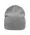 Unisex Knitted Beanie with Fleece Inset Lichtgrijs-melange 7832
