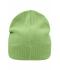Unisex Knitted Beanie with Fleece Inset Lime 7832