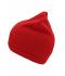 Unisex Knitted Beanie with Fleece Inset Red 7832