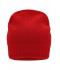 Unisex Knitted Beanie with Fleece Inset Red 7832