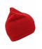 Unisex Knitted Beanie with Fleece Inset Rood 7832