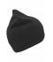 Unisex Knitted Beanie with Fleece Inset Zwart 7832