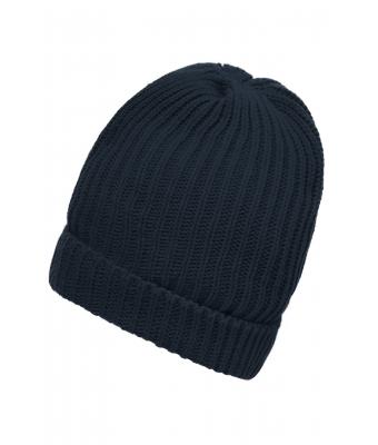 Unisexe Bonnet tricot doublé Marine 7882