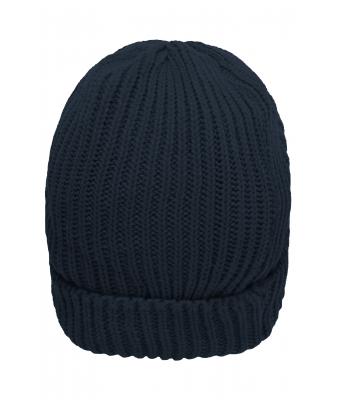 Unisexe Bonnet tricot doublé Marine 7882
