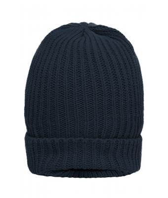 Unisexe Bonnet tricot doublé Marine 7882