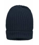 Unisexe Bonnet tricot doublé Marine 7882