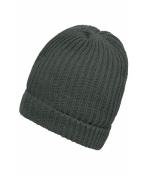 Unisexe Bonnet tricot doublé Gris-foncé-mélange 7882