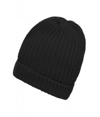 Unisexe Bonnet tricot doublé Noir 7882