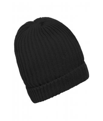 Unisexe Bonnet tricot doublé Noir 7882