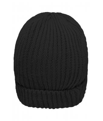 Unisexe Bonnet tricot doublé Noir 7882