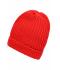 Unisexe Bonnet tricot doublé Rouge 7882