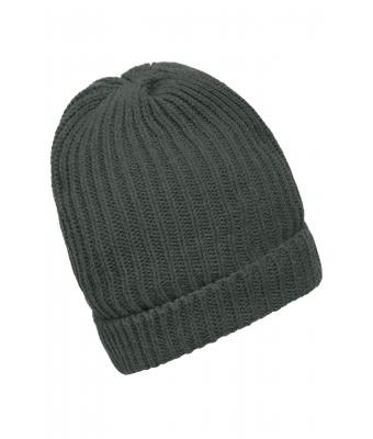 Unisex Warm Knitted Cap Dark-grey-melange 7882