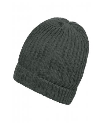 Unisex Warm knitted Cap Donkergrijs-melange 7882