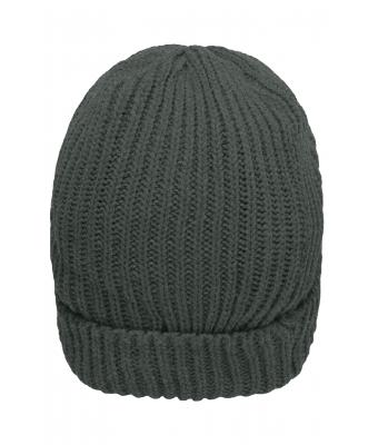 Unisex Warm knitted Cap Donkergrijs-melange 7882