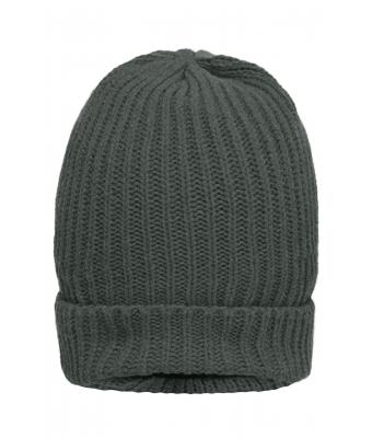 Unisex Warm knitted Cap Donkergrijs-melange 7882