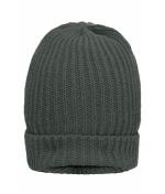 Unisex Warm Knitted Cap Dark-grey-melange 7882